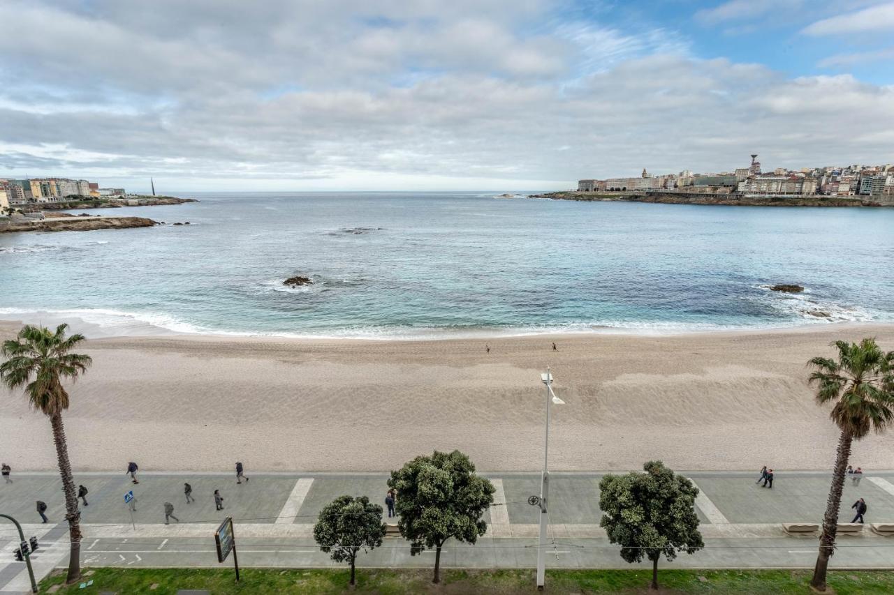 Apartamento En Primera Linea De Playa Riazor A Coruña Eksteriør billede